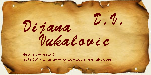Dijana Vukalović vizit kartica